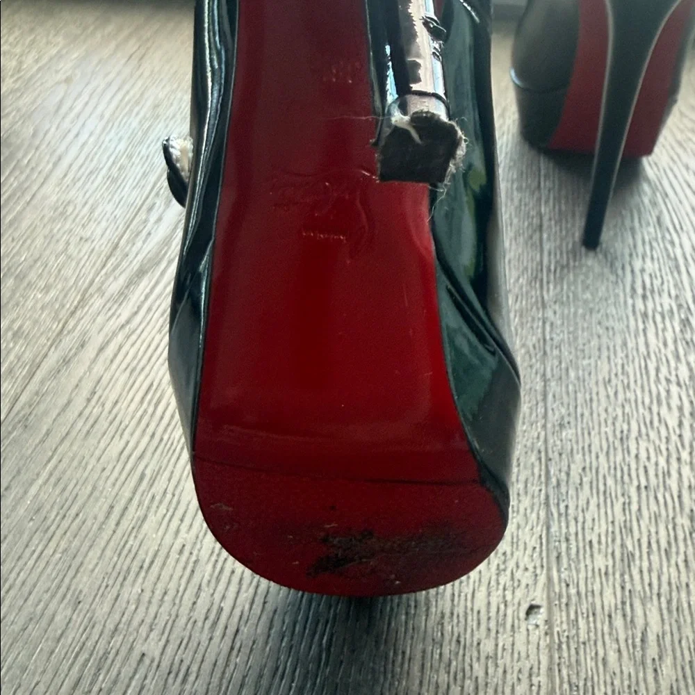 Christian Louboutin Black Patent Leather Heels - Picture 5 of 10